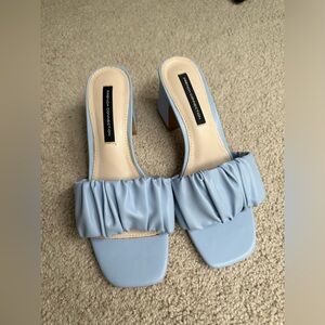 Never worn French Connection periwinkle purple bluish sandal heel sz7